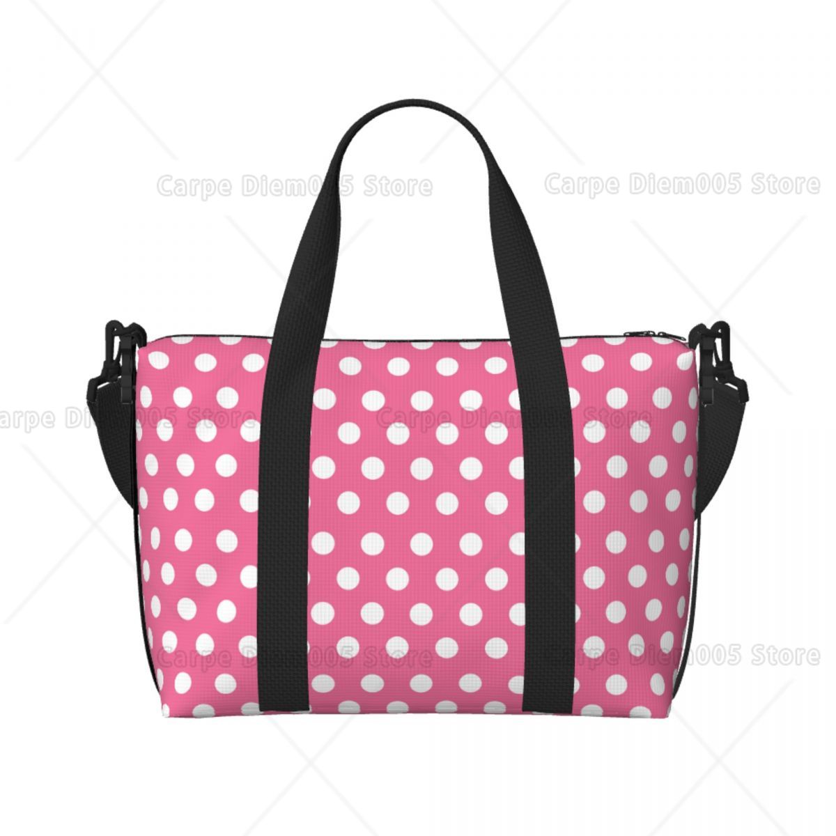 Luxury Bags Luggage - Rosa gepunktete Tragetasche, großes Fassungsvermögen, für