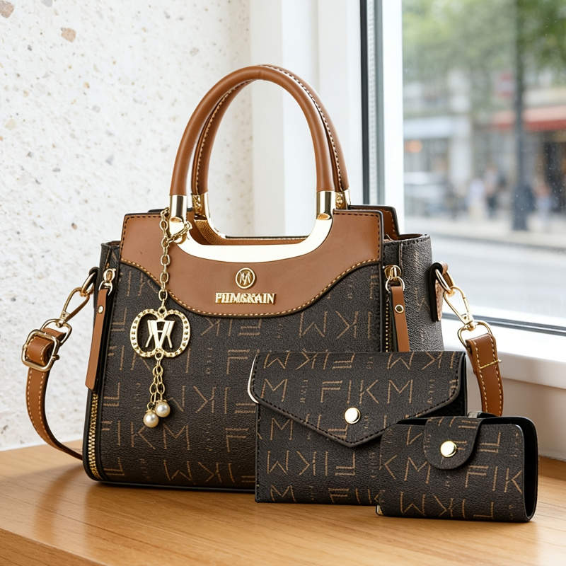 Luxury Bags Casual - 3-teiliges Set luxuriöser, hochwertiger bedruckter Taschen,