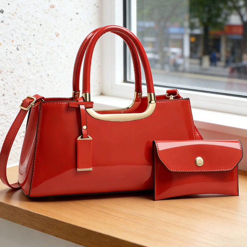 Luxury Bags Casual - Damen-Handtaschen-Set, Leichter Luxus PU-Material Umhängetaschen, Verstellbarer