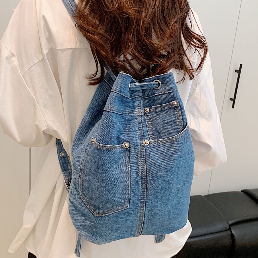 Luxury Bags For Kids - Denim-Rucksäcke für Damen, lässiger Schulrucksack für
