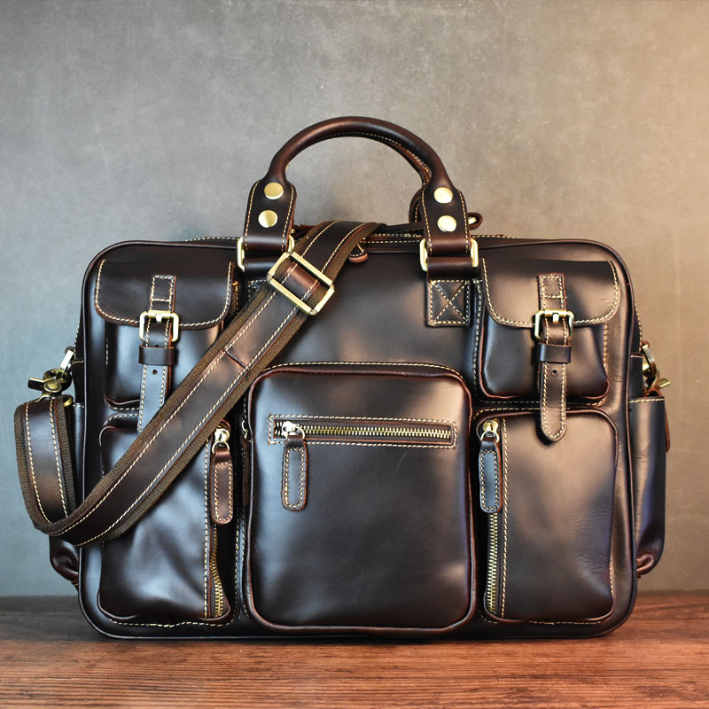 Luxury Bags Luggage - Vintage Herren schwarze Umhängetaschen mit hoher