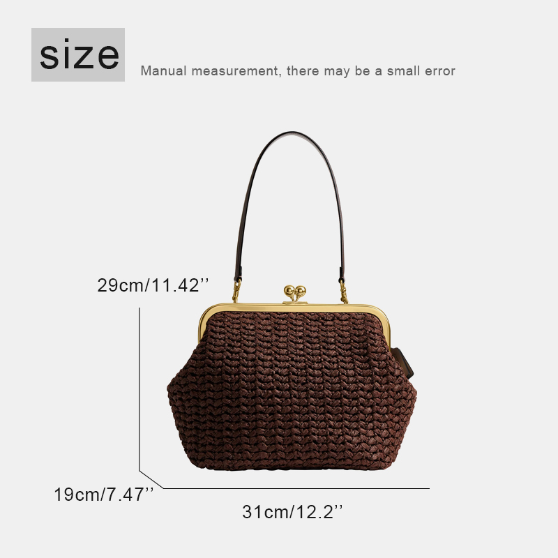 Handgewebte Kisslock-Rahmen-Sc – Luxury Bags Reseller Bewertung und Preis