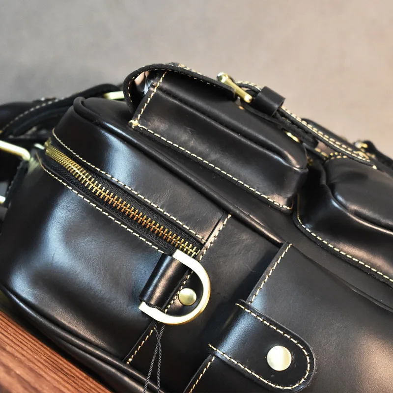 Vintage Herren schwarze Umhäng – Luxury Bags Luggage Bewertung und Preis